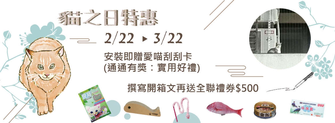 貓之日│貓防墜享好慷 貓之日│貓防墜享好慷